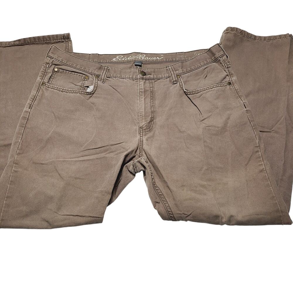 Eddie Bauer Pants Men's Size 40x32 Straight Leg Fit Brown Outdoors Hiking